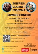 Sheffield Clarinet Ensemble Summer Concert!